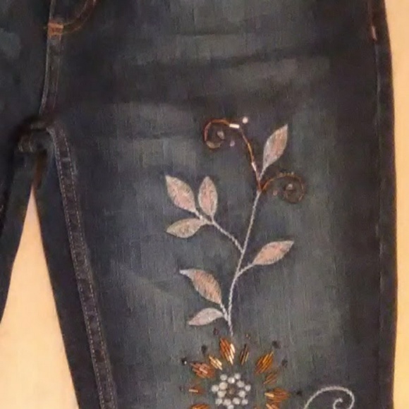 NWT. Copper and sterling beaded jeans by Howard's. - Picture 4 of 7